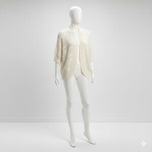 Simply Styled Cream Open-Front Cardigan